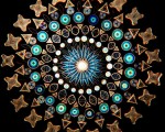 显微镜下的绝美画面，以单细胞硅藻排列的视觉艺术