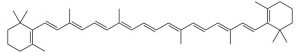 图5. β-胡萝卜素的化学分子结构式
