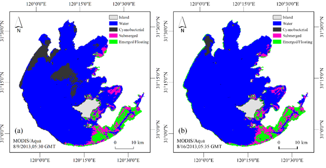 太湖蓝藻水华和水生植被的MODIS卫星同步遥感监测方法研究获进展