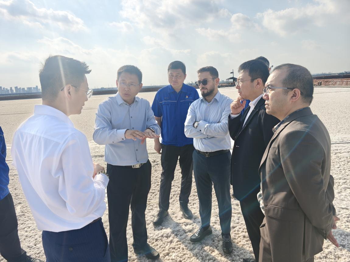 沙特水务局副局与光语生物公司负责人参观汉沽盐场