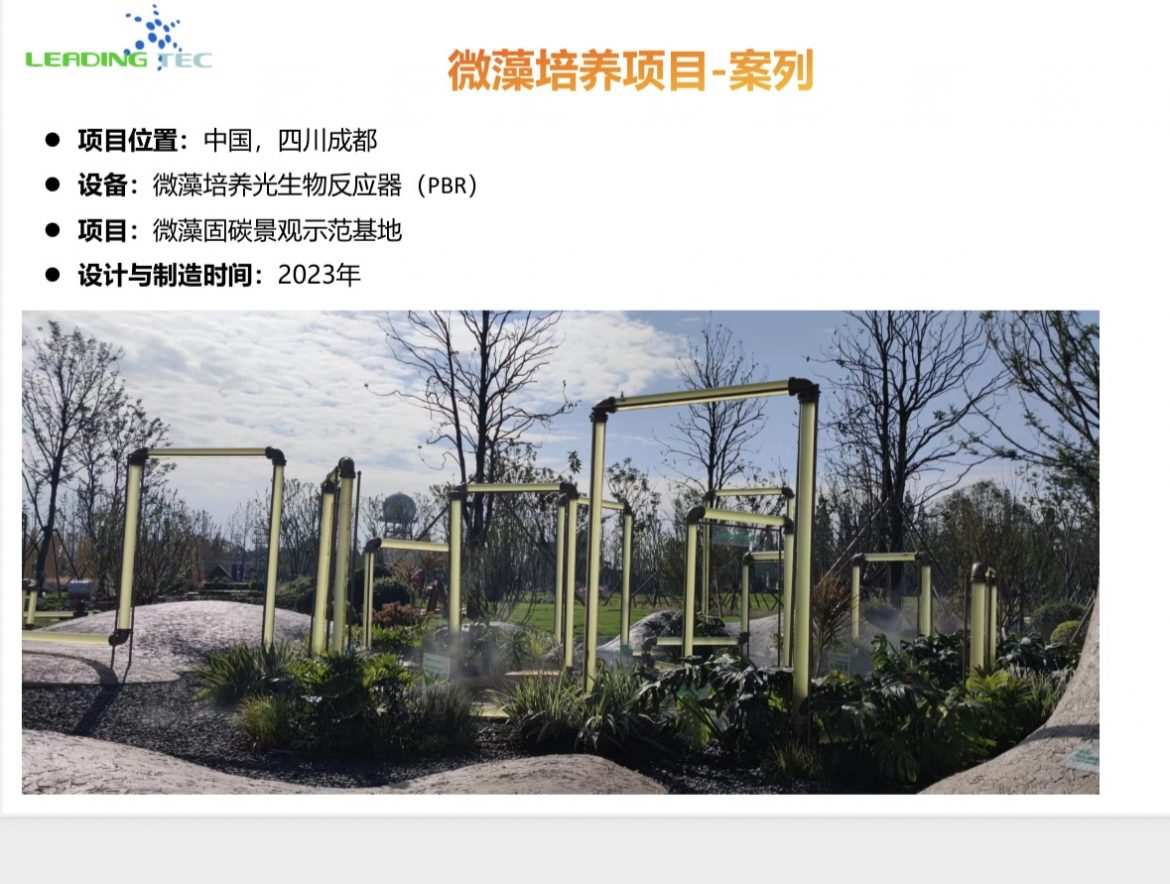 光语参加微藻固碳景观示范基地建设